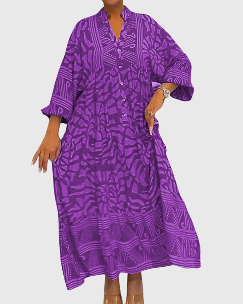 Victoria | Maxi Dress With Elegant Print