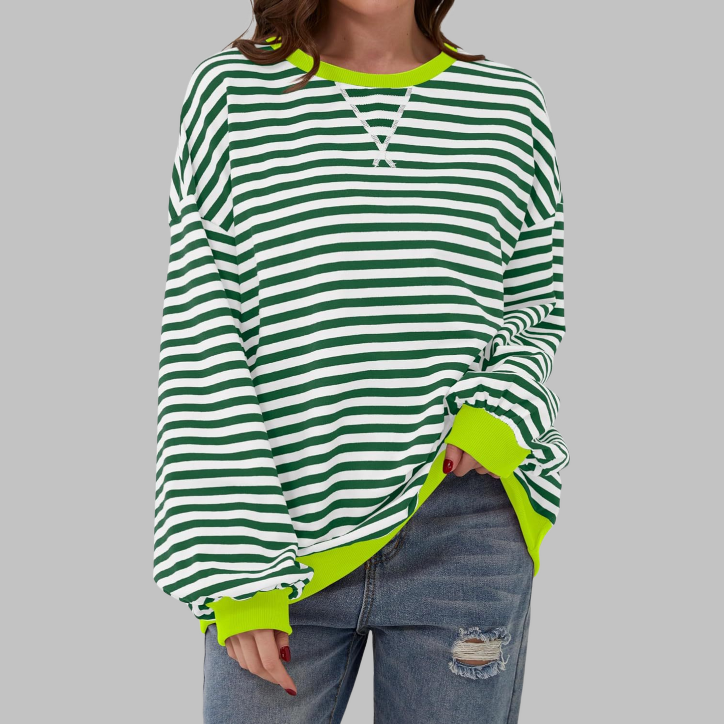 Victoria | Striped jumper in cotton blend