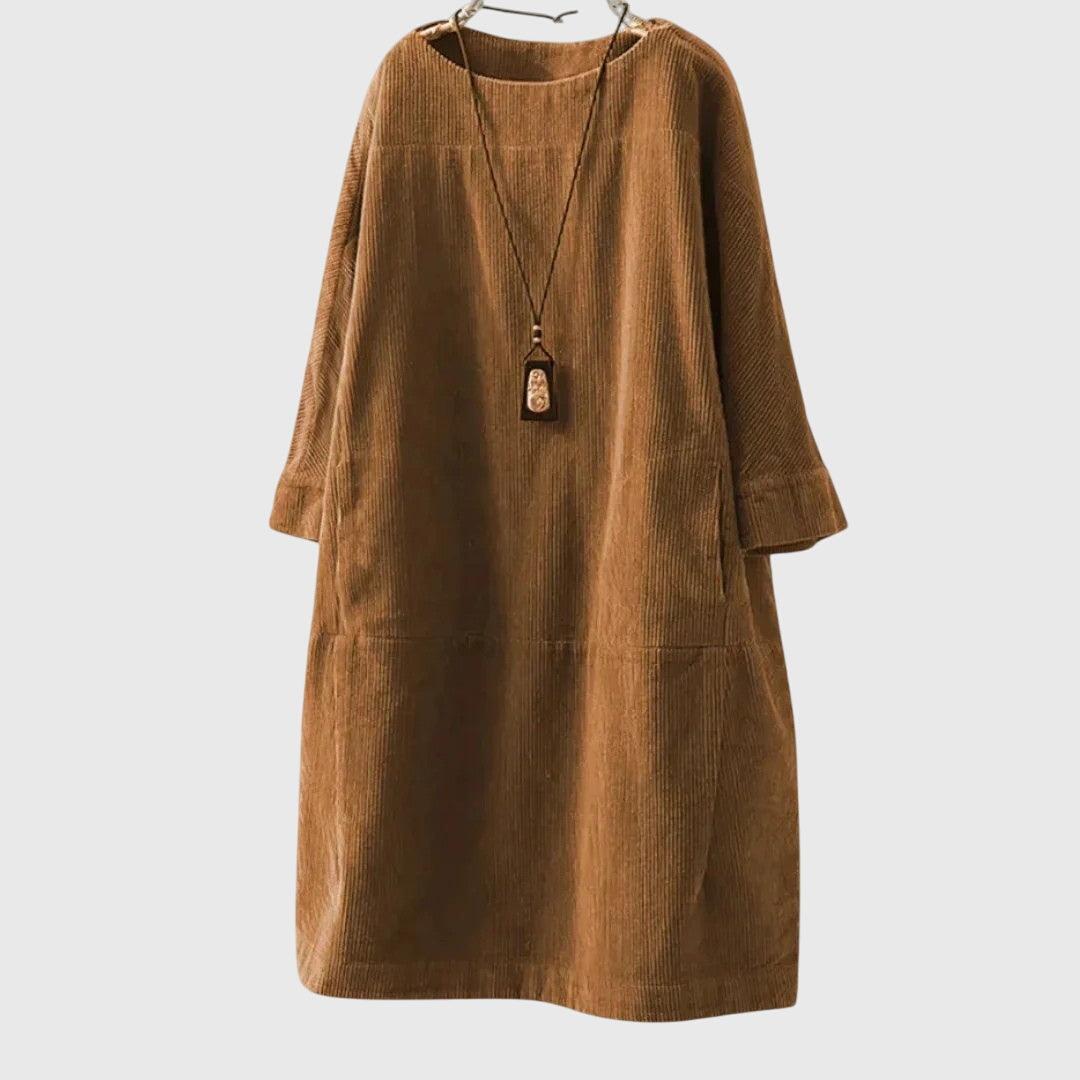 Victoria | Relaxed Corduroy Midi Dress
