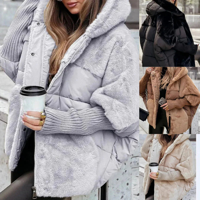 Victoria – Oversized Quilted Jacket with Hood