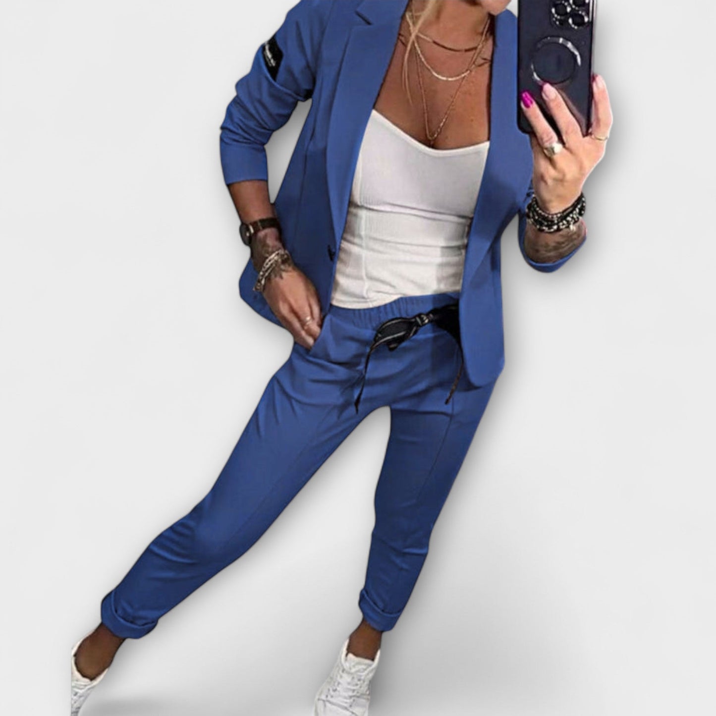 Victoria | Elegant Set of Top, Jacket, and Pants