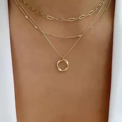 Victoria | Retro Gold Layered Necklace