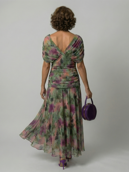Calen | Off Shoulder Flow Midi Dress