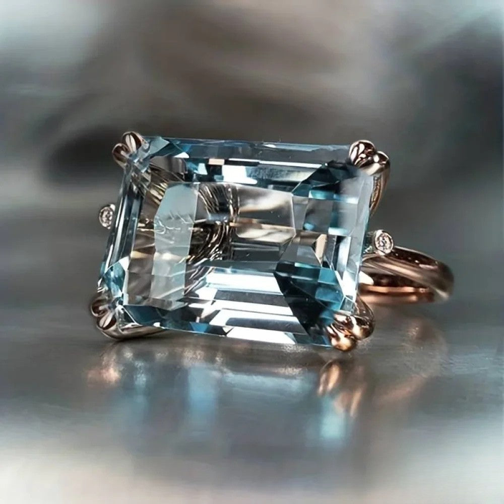 Victoria | Classic Vintage Blue Zirconia Ring