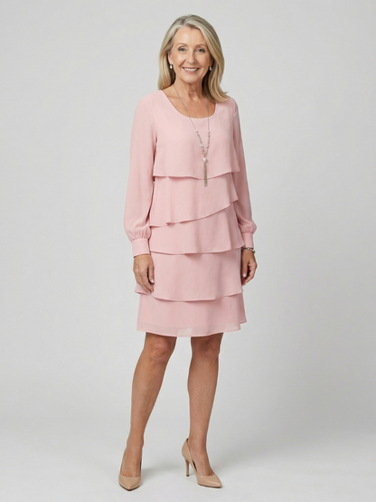 Kirax | Clean Layered Knee Length Dress