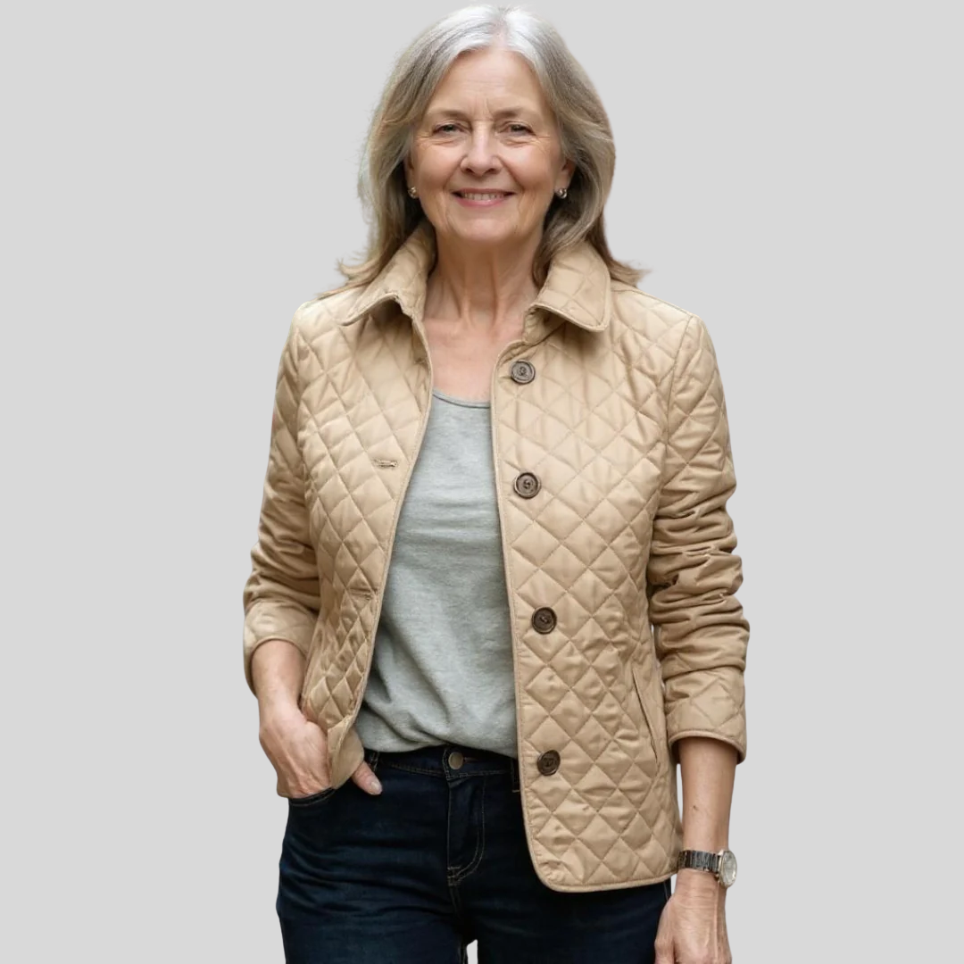 Diane - Casual Quilted Jacket with Turned-Down Collar