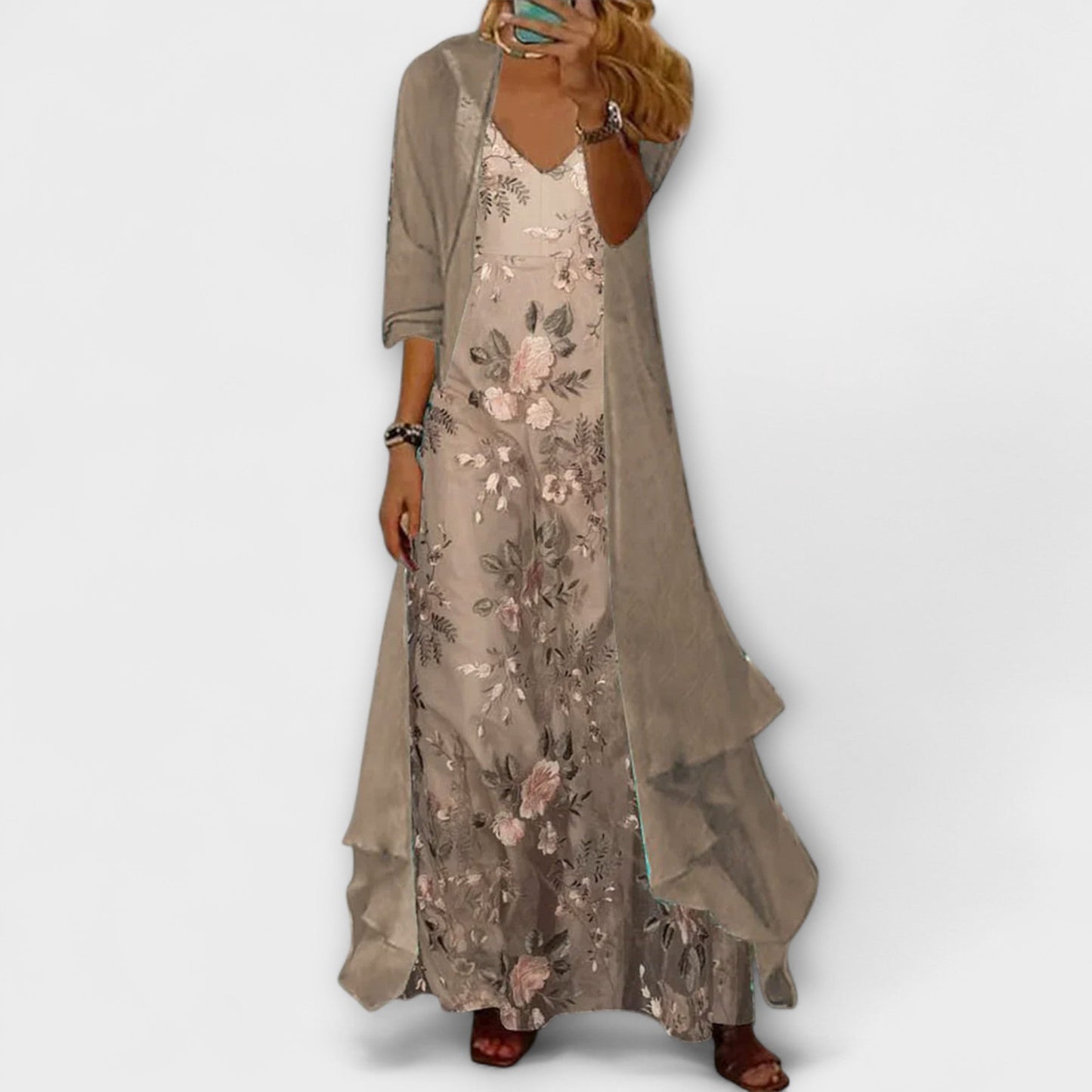 Victoria | Elegant Maxi Dress Two-Piece Set