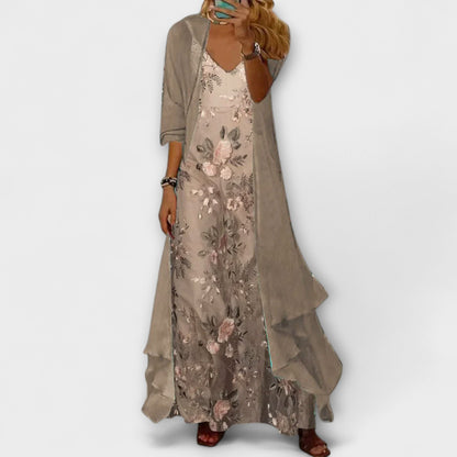Victoria | Elegant Maxi Dress Two-Piece Set