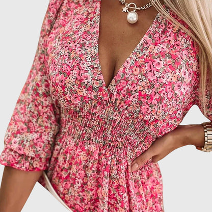 Victoria | Floral Puff Sleeve Dress