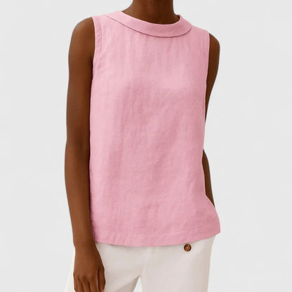 Victoria | Elegant Top with Roll Collar