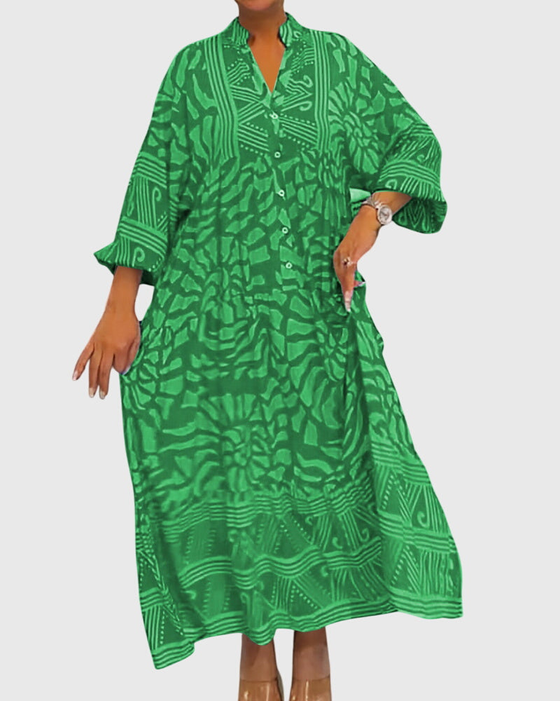 Victoria | Maxi Dress With Elegant Print