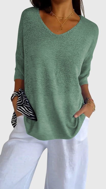 Victoria | Elegant V-Neck Top