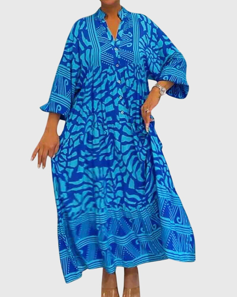 Victoria | Maxi Dress With Elegant Print