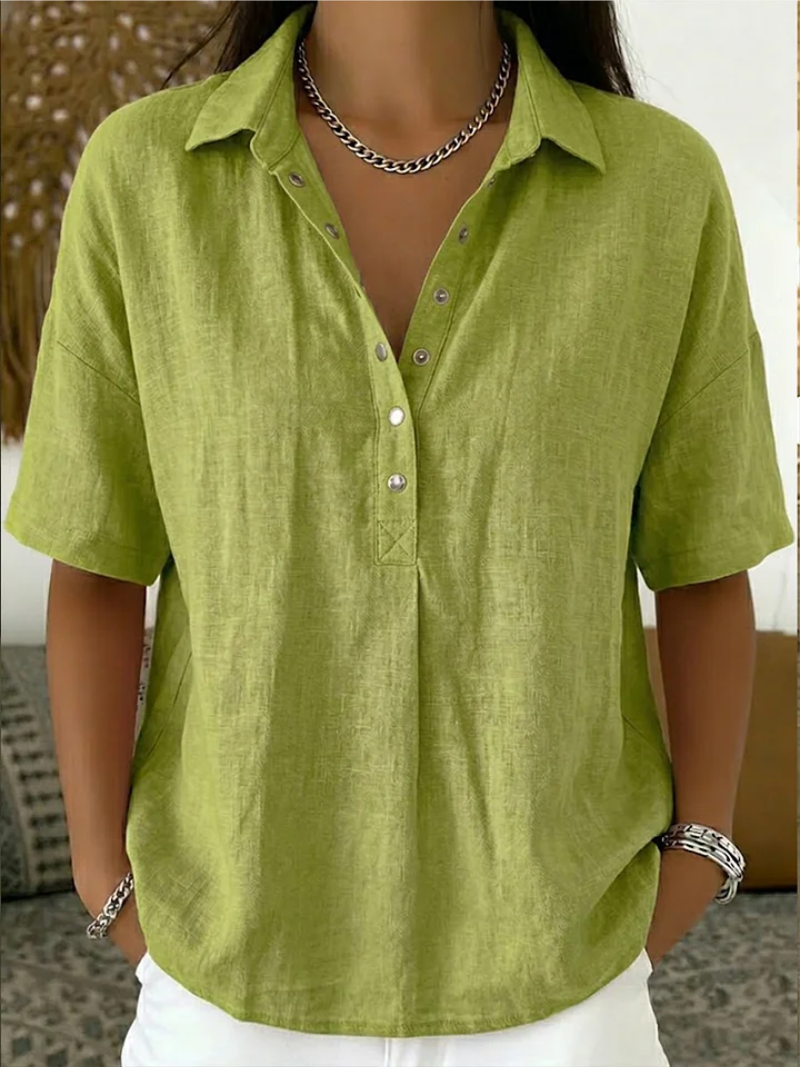 NANCY® | Blouse with Collar and Button Detail (LIMITED TIME 1+1 FREE!)