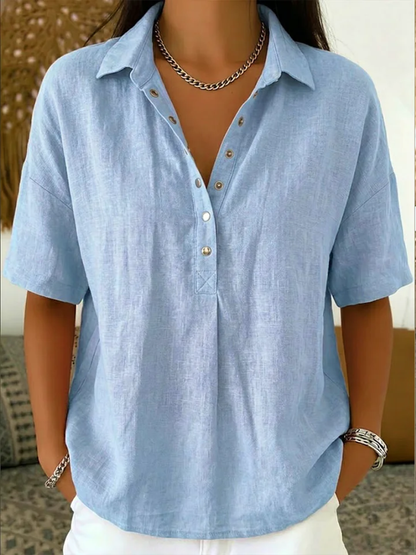 NANCY® | Blouse with Collar and Button Detail (LIMITED TIME 1+1 FREE!)