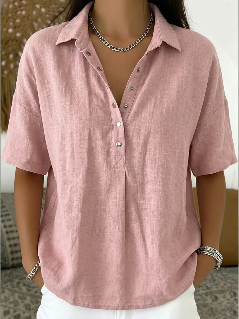 NANCY® | Blouse with Collar and Button Detail (LIMITED TIME 1+1 FREE!)