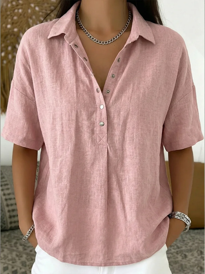 NANCY® | Blouse with Collar and Button Detail (LIMITED TIME 1+1 FREE!)