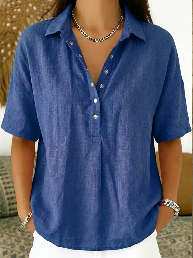 NANCY® | Blouse with Collar and Button Detail (LIMITED TIME 1+1 FREE!)