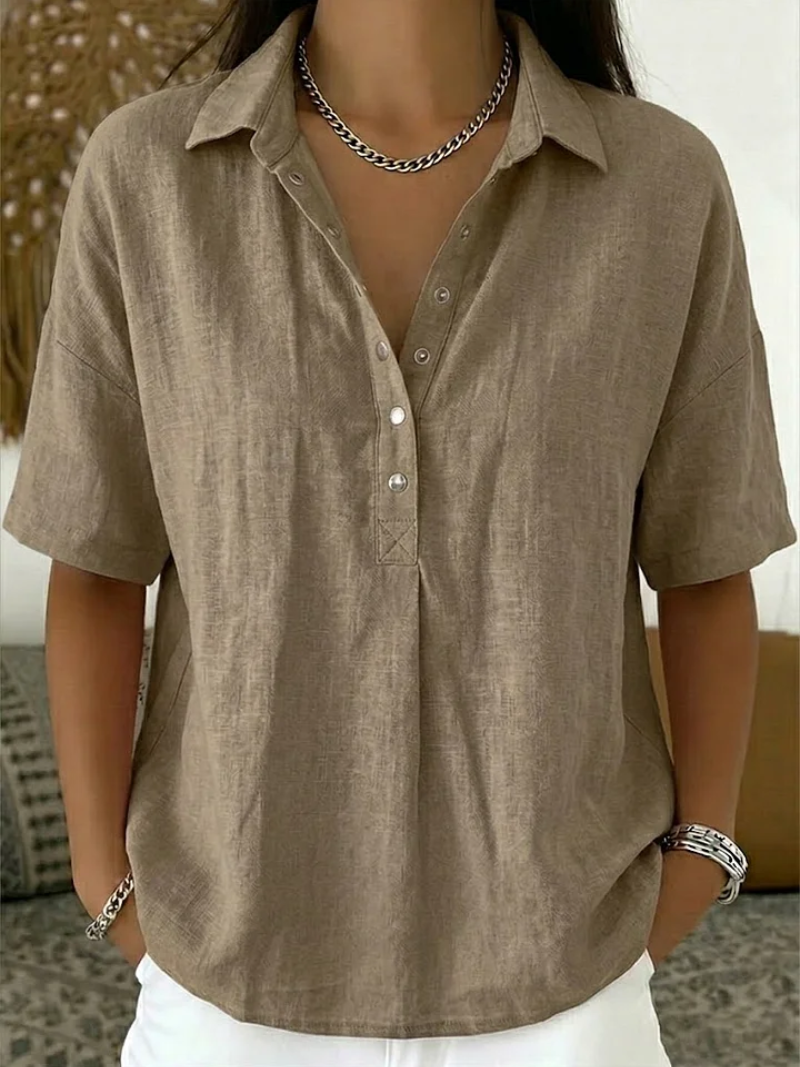 NANCY® | Blouse with Collar and Button Detail (LIMITED TIME 1+1 FREE!)