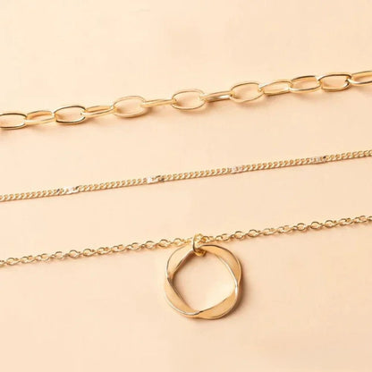 Victoria | Retro Gold Layered Necklace