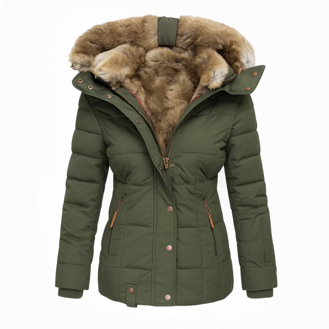 Victoria | Warm Winter Coat with Soft Faux Fur Lining
