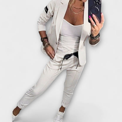 Victoria | Elegant Set of Top, Jacket, and Trousers
