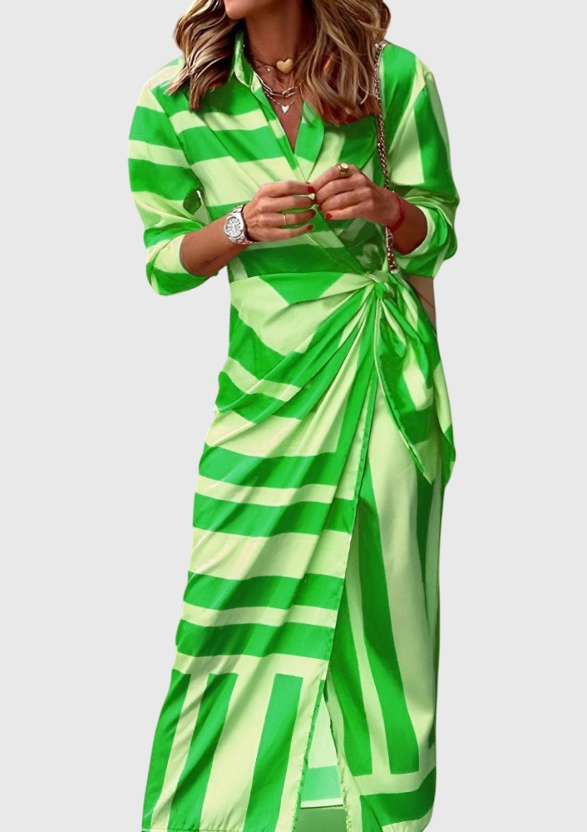 Victoria | Elegant Wrap Dress with Print