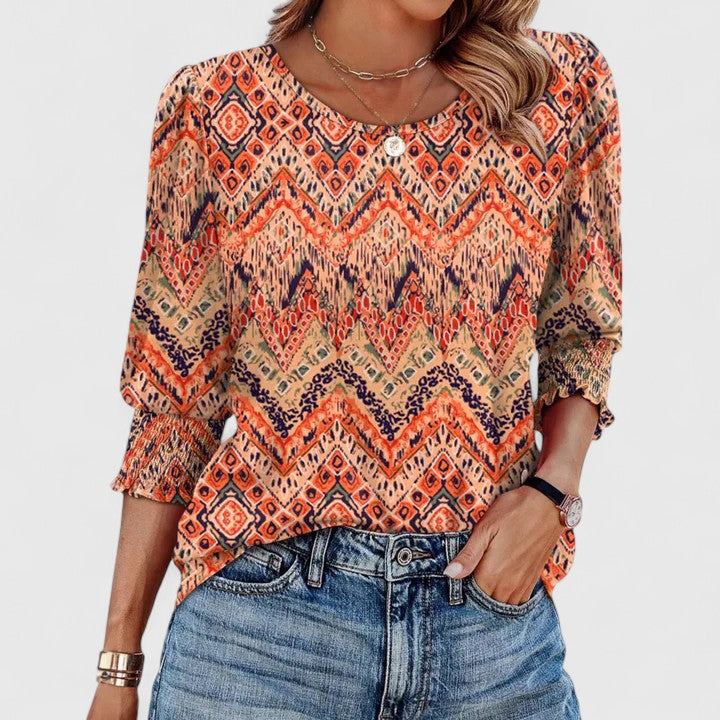 Victoria | Elegant Smocked Top
