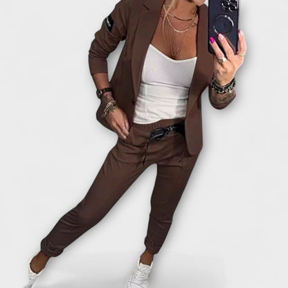 Victoria | Elegant Set of Top, Jacket, and Trousers
