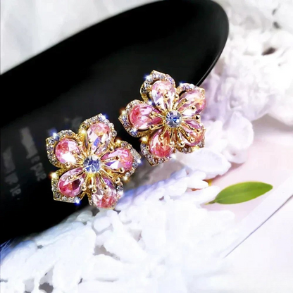 Victoria | Sterling Silver Earrings with Colourful Zirconia