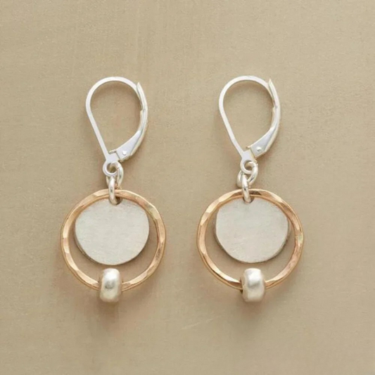 Victoria | Vintage Pearl Earrings with Gold and Silver Plating