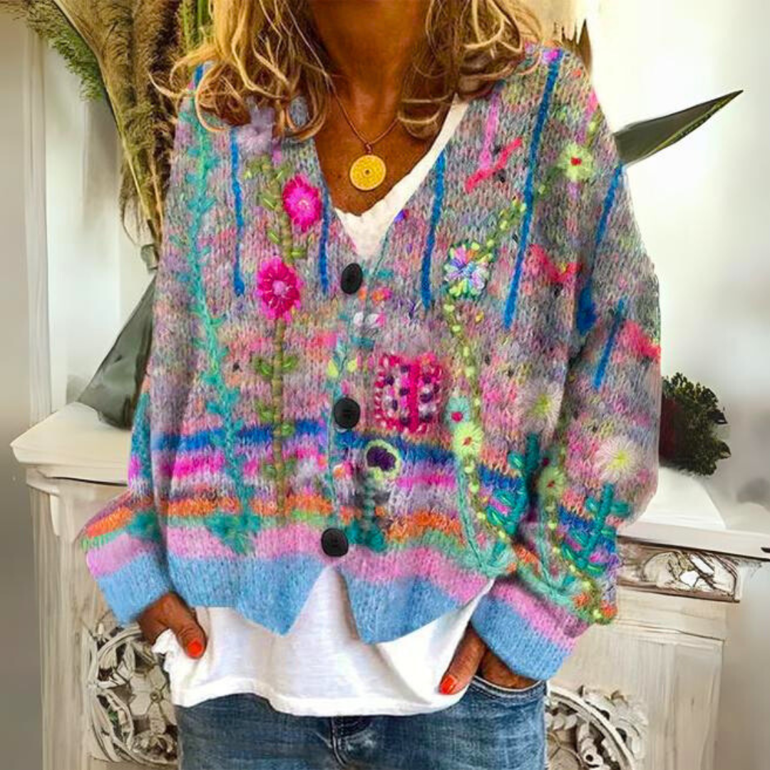 Victoria | Comfortable Bohemian Wool-Blend Cardigan