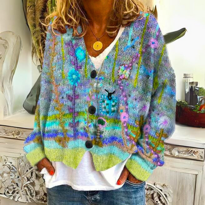 Victoria | Comfortable Bohemian Wool-Blend Cardigan