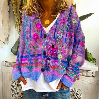 Victoria | Comfortable Bohemian Wool-Blend Cardigan