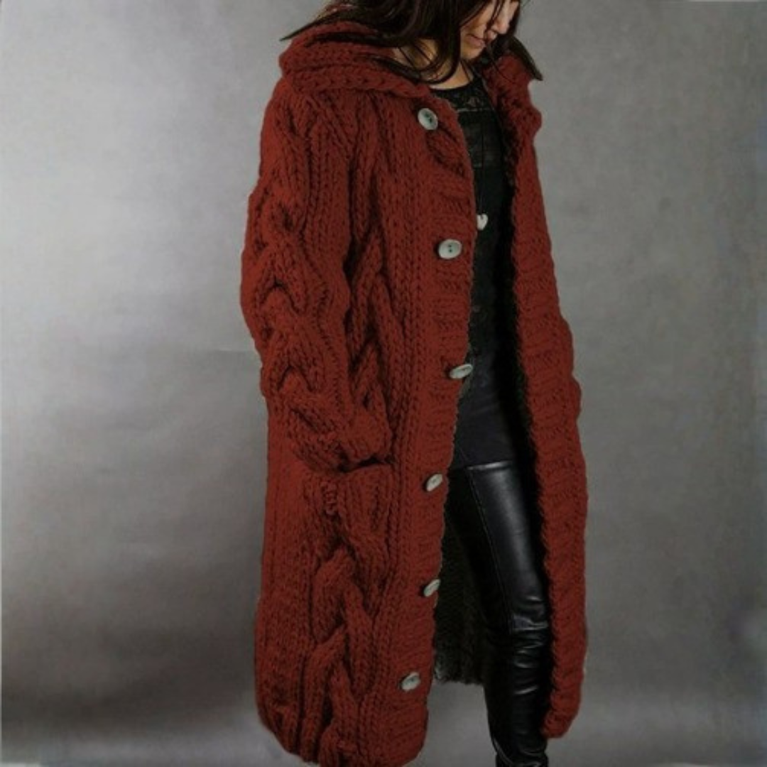 Victoria | Elegant Cozy Coat with Tummy Coverage
