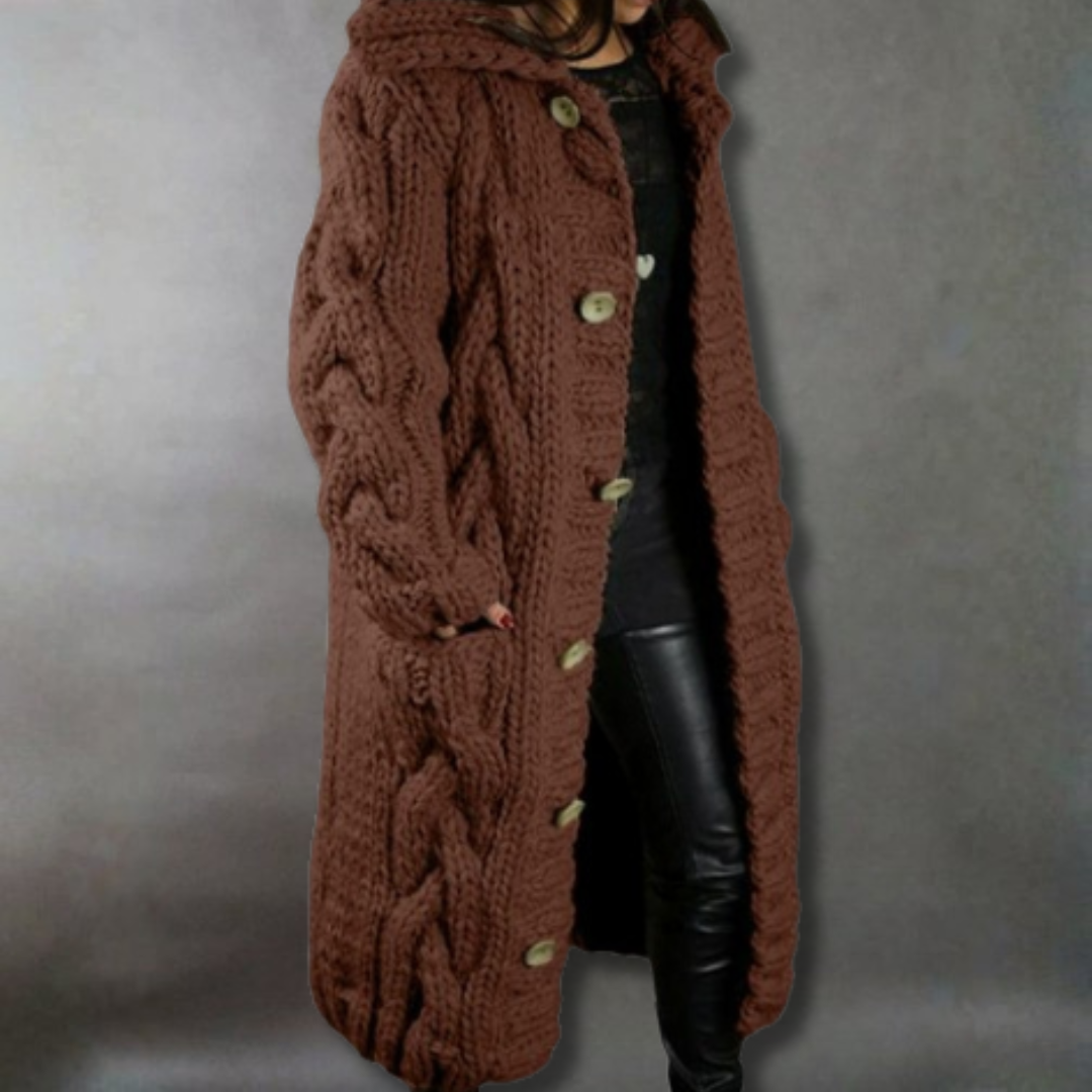 Victoria | Elegant Cozy Coat with Tummy Coverage