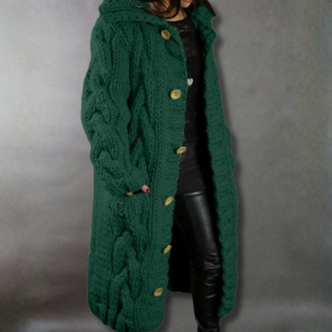 Victoria | Elegant Cozy Coat with Tummy Coverage