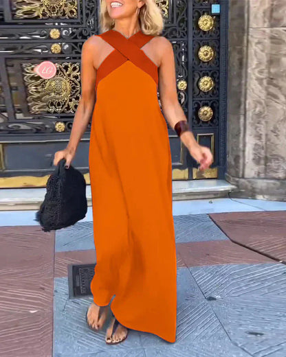 Quirine | Wrap-Front Maxi Dress-