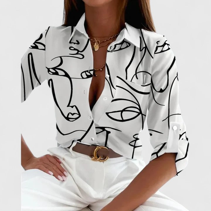 Victoria | Elegant Long Sleeve Blouse