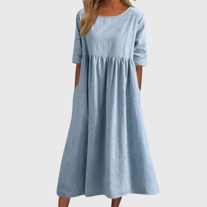Victoria | Elegant Short-Sleeved Dress