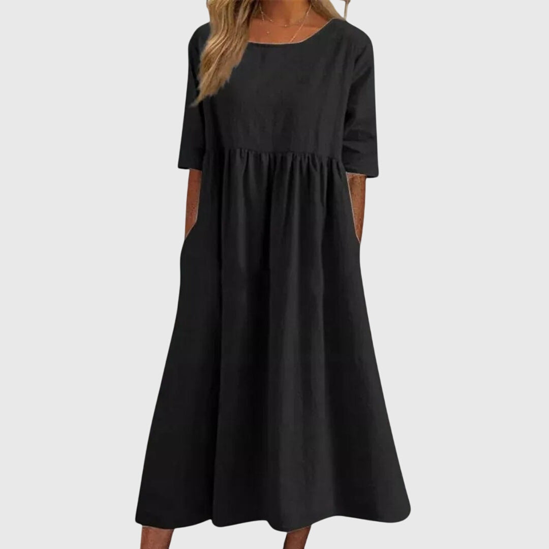 Victoria | Elegant Short-Sleeved Dress