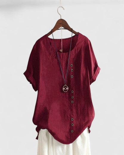 Victoria | Comfortable Short Sleeve Blouse