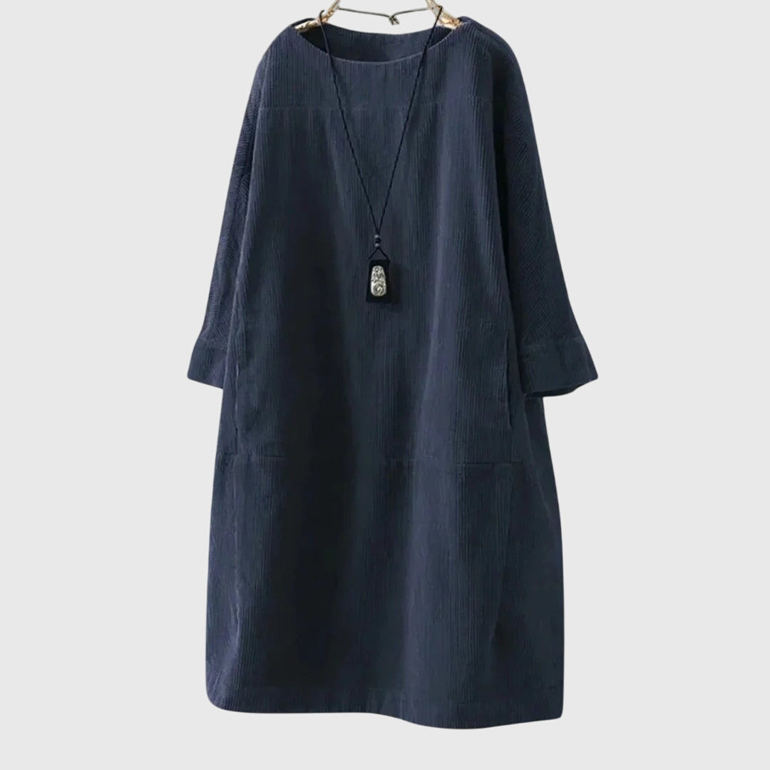Victoria | Relaxed Corduroy Midi Dress