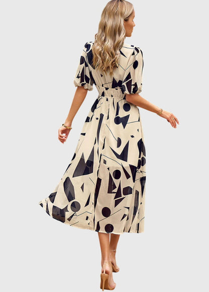 Victoria | Flattering Floral Midi Dress