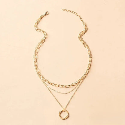 Victoria | Retro Gold Layered Necklace