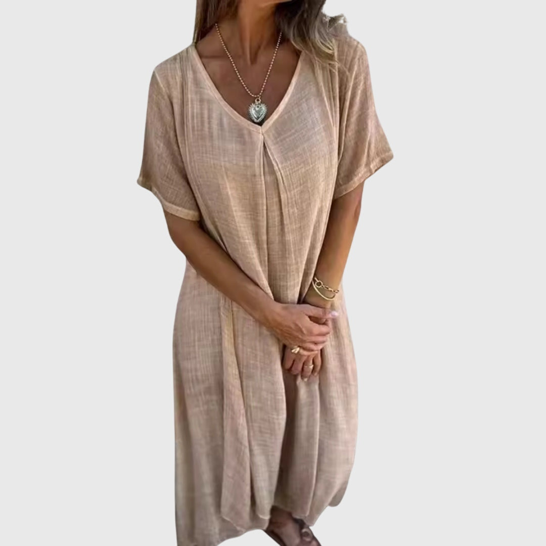 Victoria | Elegant Lightweight V-Neck Dress