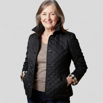 Diane - Casual Quilted Jacket with Turned-Down Collar