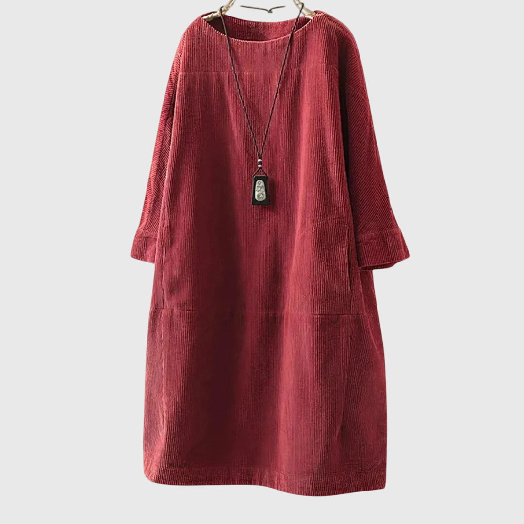 Victoria | Relaxed Corduroy Midi Dress