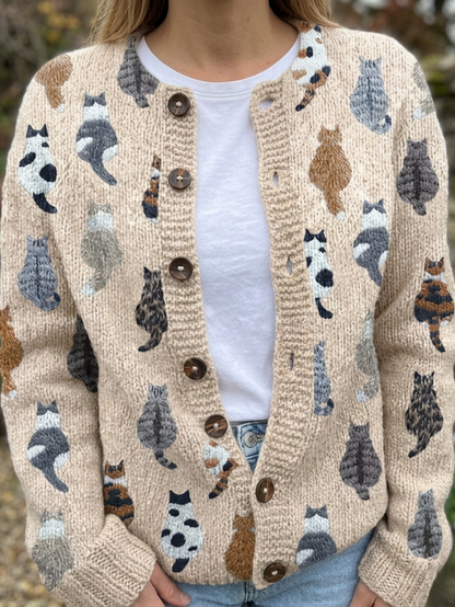 Daisy® | The Cat Print Cardigan