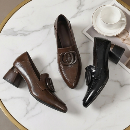 Valora Leather Loafer Heels